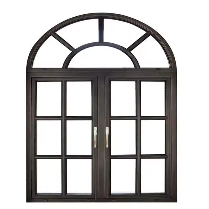Black arch top bifold door