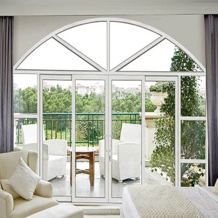 pintu depan aluminium dengan kaca thumbnail 2