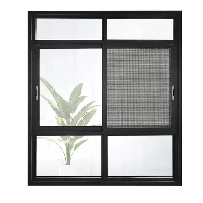 Jendela Geser Aluminium dengan Kelambu