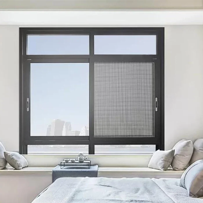 Jendela Geser Aluminium dengan Kelambu thumbnail 2