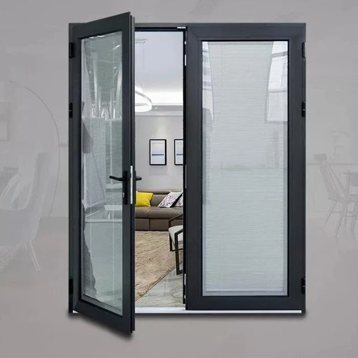 Pintu Masuk Aluminium dengan Tirai Built-in