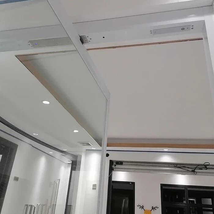 Pintu Pivot Kaca Aluminium untuk Toko thumbnail 3