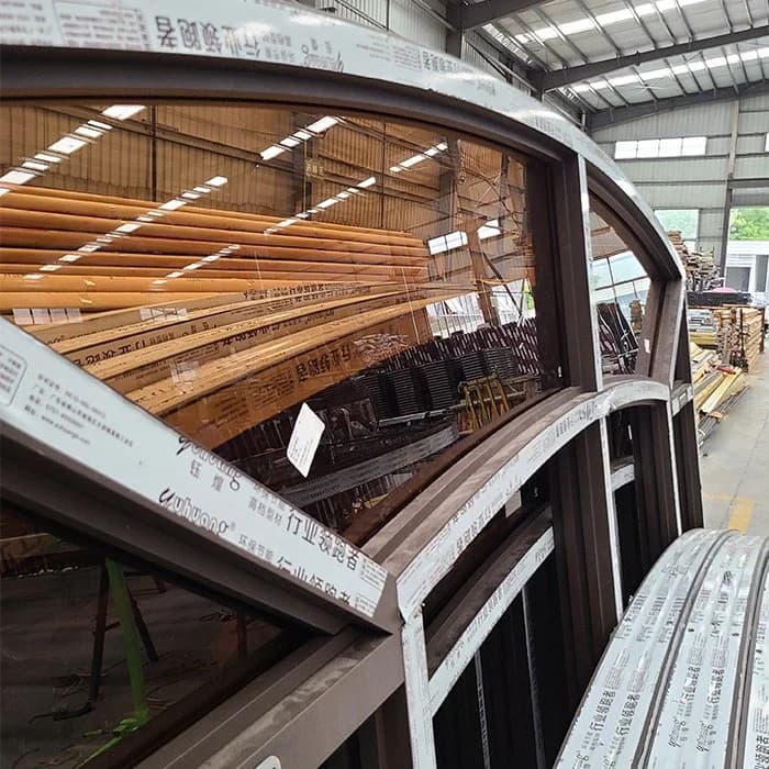 Jendela Aluminium Melengkung Tugas Berat