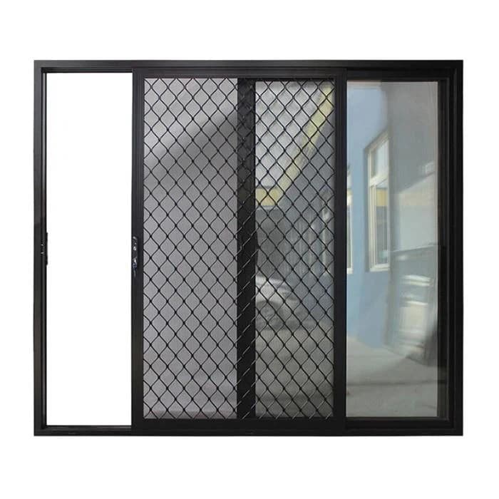 Black aluminium sliding doors