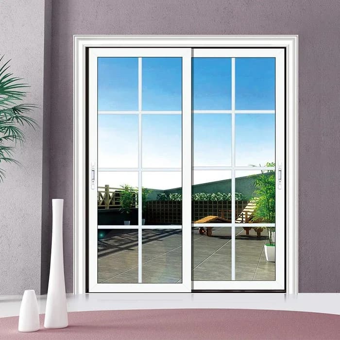 Pintu Geser Aluminium Kaca Ganda