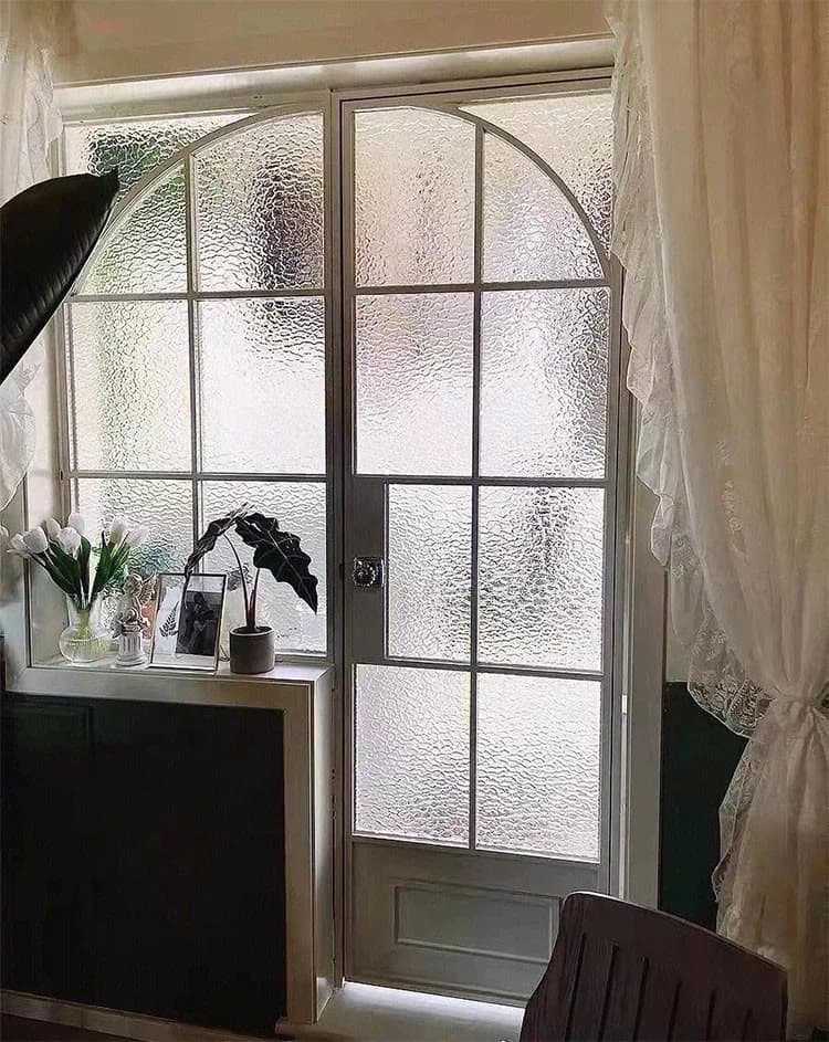 Pintu Prancis Aluminium dengan Jendela Samping