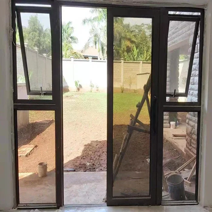 Fenêtres à auvent en aluminium et en verre