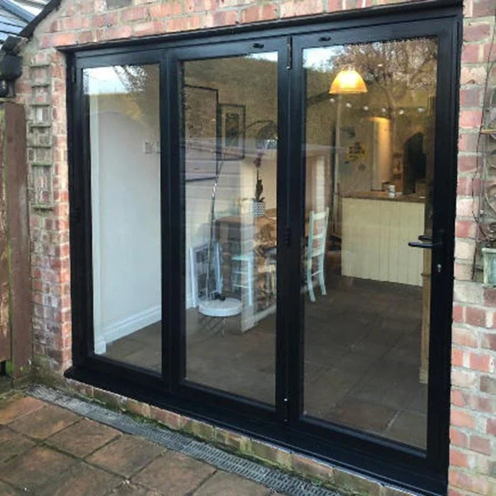 Black aluminium bifold doors Black aluminium bifold doors
