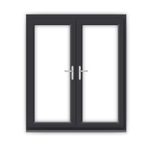Aluminium French Doors Grey Aluminium French Doors Grey